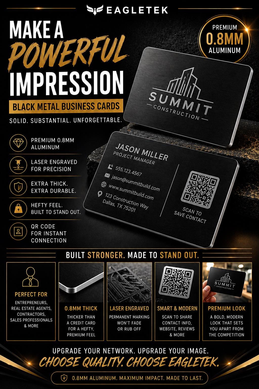 Premium 0.8 mm | Metal Business Cards